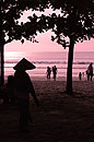 Lady in Asian Conical Hat